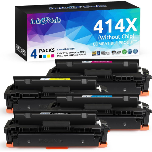 DIY HP 414X Compatible Toner Cartridge 4 Color Set (No Chip)